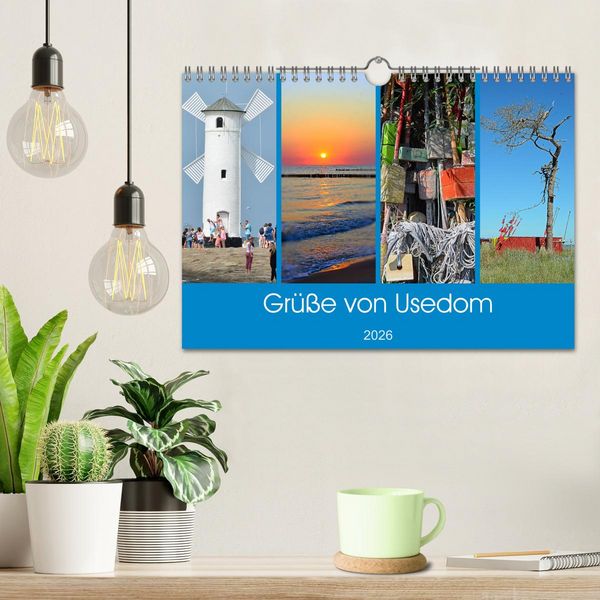 Produktbild: Gr&uuml;&szlig;e von Usedom (Wandkalender 2026 DIN A4 quer), CALVENDO Monatskalender