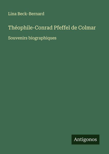 Produktbild: Th&eacute;ophile-Conrad Pfeffel de Colmar