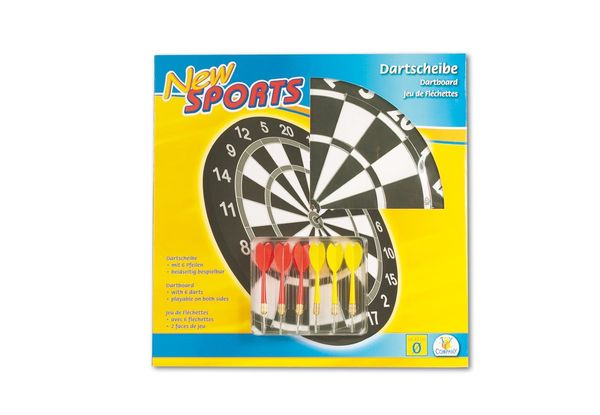 Toy Company - New Sports: Dartboard mit 6 Pfeilen