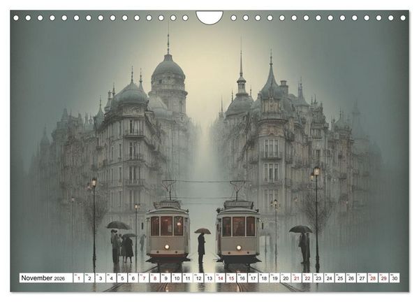 Produktbild: Stra&szlig;enbahnen - Pulsadern der Stadt (Wandkalender 2026 DIN A4 quer), CALVENDO Monatskalender