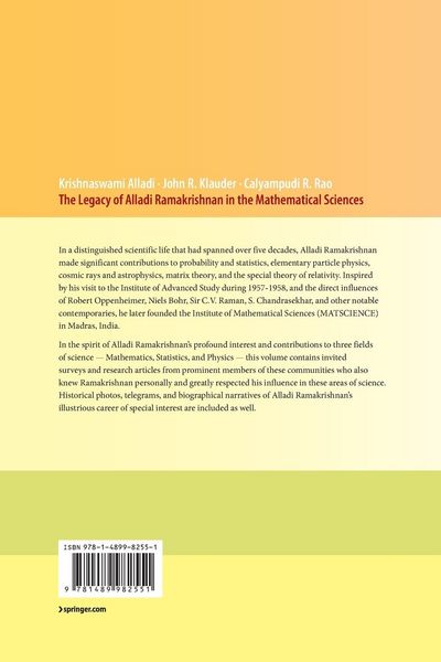 Produktbild: The Legacy of Alladi Ramakrishnan in the Mathematical Sciences