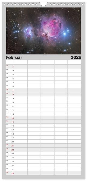 Produktbild: Familienplaner 2026 - Beeindruckendes Universum mit 5 Spalten (Wandkalender, 21 x 45 cm) CALVENDO