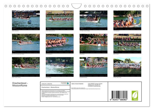 Produktbild: Drachenboot - MissionRome (Wandkalender 2026 DIN A4 quer), CALVENDO Monatskalender