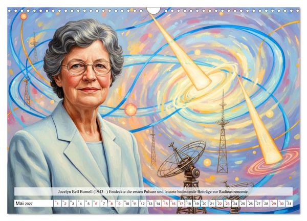Produktbild: Pioniere der Astrophysik (Wandkalender 2027 DIN A3 quer), CALVENDO Monatskalender