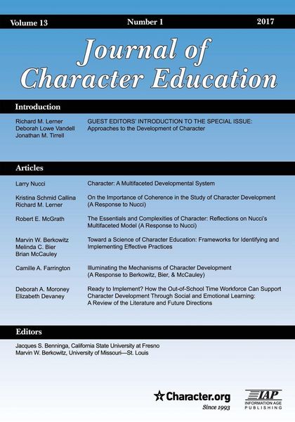 Produktbild: Journal of Character Education Vol 13 Issue 1