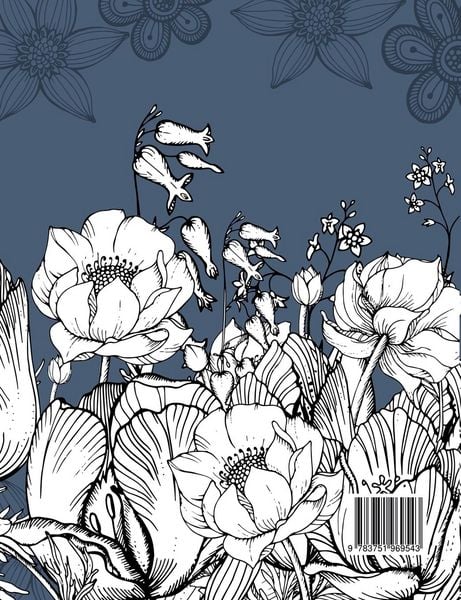Produktbild: Ein Anti Stress Malbuch f&uuml;r Erwachsenen mit 50 Blumen Motive - Malbuch mit Mandalas zum Entspannen und Stress abbauen