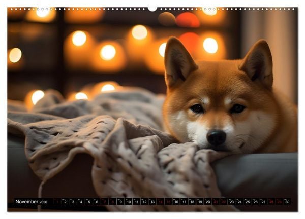 Produktbild: Shiba Inu - Stolz und Anmut (hochwertiger Premium Wandkalender 2026 DIN A2 quer), Kunstdruck in Hochglanz
