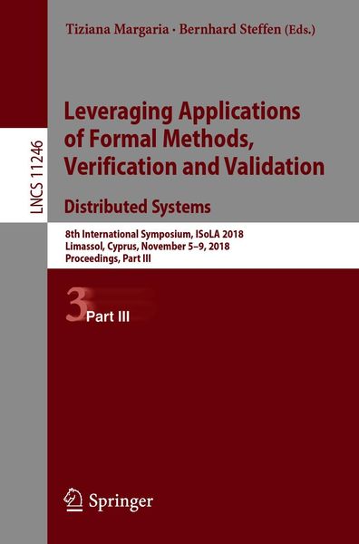 Produktbild: Leveraging Applications of Formal Methods, Verification and Validation. Distributed Systems
