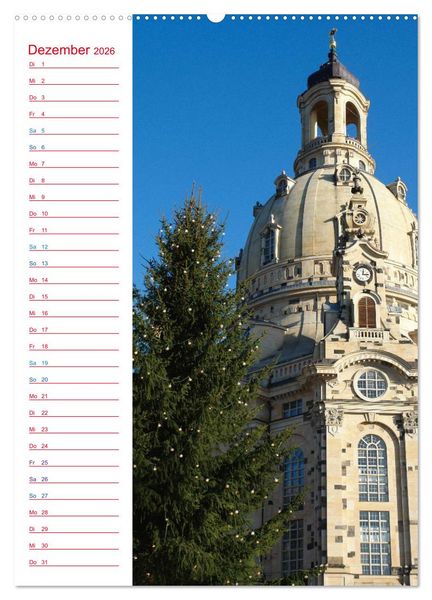 Produktbild: Frauenkirche Dresden (hochwertiger Premium Wandkalender 2026 DIN A2 hoch), Kunstdruck in Hochglanz