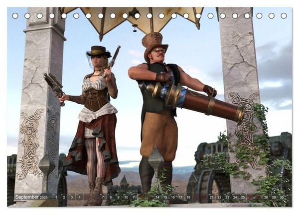 Produktbild: Steampunk P&auml;rchen (Tischkalender 2026 DIN A5 quer), CALVENDO Monatskalender