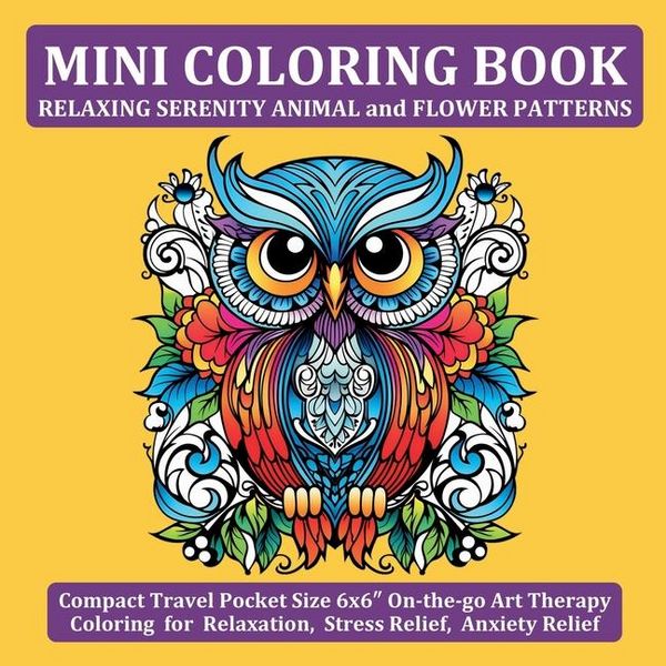 Produktbild: Mini Coloring Book Relaxing Serenity Animal and Flower Patterns