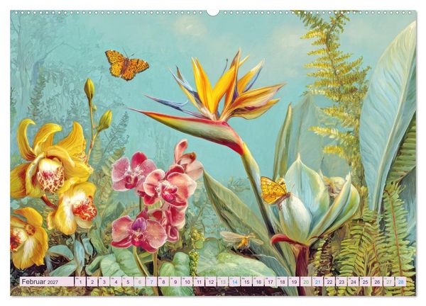 Produktbild: Exotische Pflanzenwelt - Illustrationen (Wandkalender 2027 DIN A2 quer), CALVENDO Monatskalender