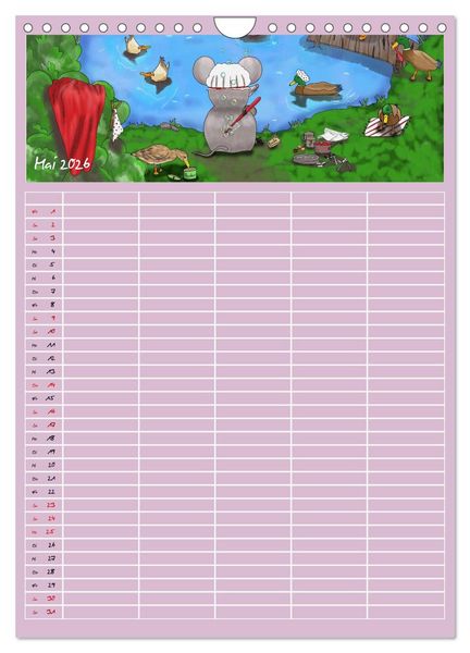 Produktbild: Mats Maus und seine Freunde (Wandkalender 2026 DIN A4 hoch), CALVENDO Monatskalender