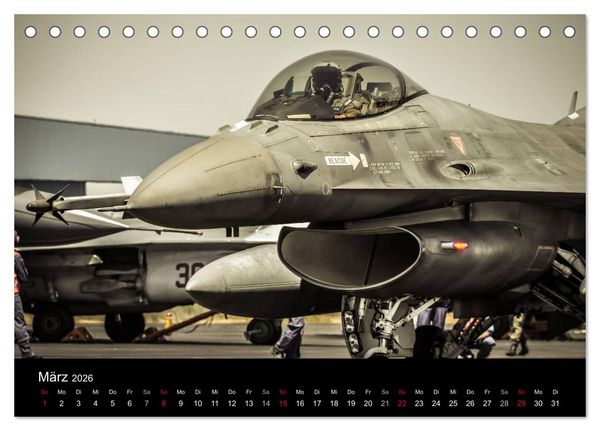 Produktbild: F-16 Fliegende Legende (Tischkalender 2026 DIN A5 quer), CALVENDO Monatskalender