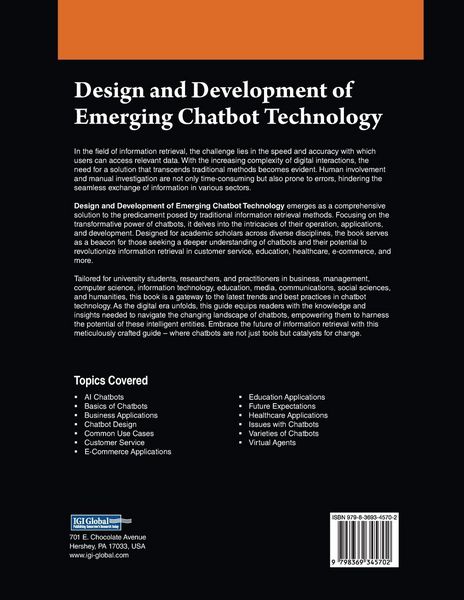 Produktbild: Design and Development of Emerging Chatbot Technology