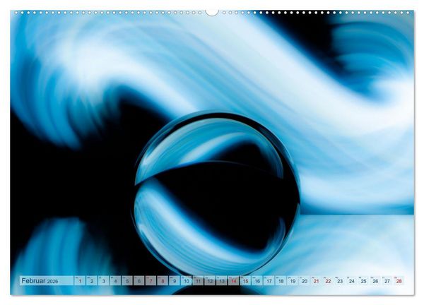 Produktbild: Lichtmalereien mit der Glaskugel (hochwertiger Premium Wandkalender 2026 DIN A2 quer), Kunstdruck in Hochglanz