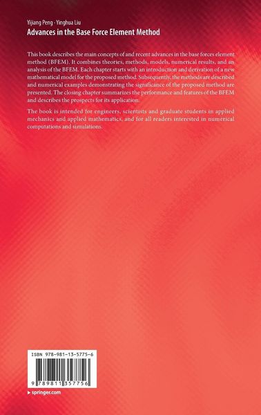 Produktbild: Advances in the Base Force Element Method