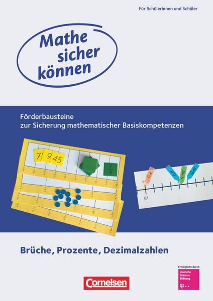 Produktbild: Mathe sicher können 5.-7. Schuljahr. Förderbausteine: Brüche, Prozente und Dezimalzahlen