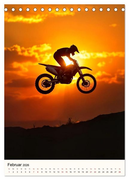 Produktbild: Kickstart the Year - Dirt, Speed und Adrenalin (Tischkalender 2026 DIN A5 hoch), CALVENDO Monatskalender