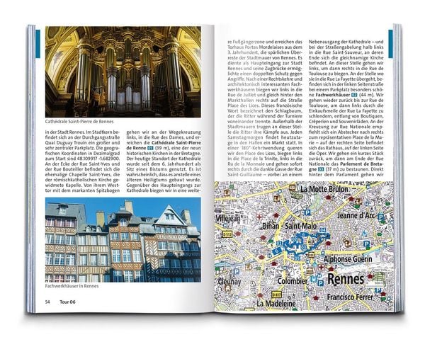 Produktbild: KOMPASS Wanderf&uuml;hrer Bretagne, vom Mont-Saint-Michel bis Saint-Nazaire, 55 Touren mit Extra-Tourenkarte