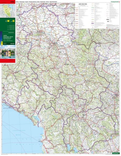 Produktbild: Serbien - Montenegro - Kosovo - Nordmazedonien, Stra&szlig;enkarte 1:500.000, freytag & berndt