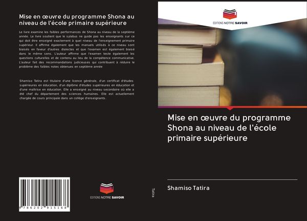 Produktbild: Mise en &iquest;uvre du programme Shona au niveau de l'&eacute;cole primaire sup&eacute;rieure