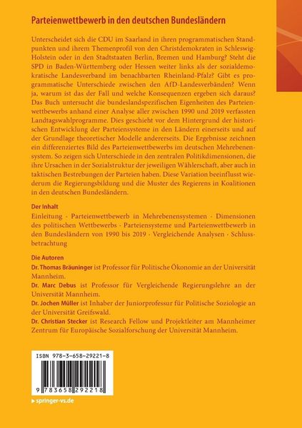 Produktbild: Parteienwettbewerb in den deutschen Bundesl&auml;ndern
