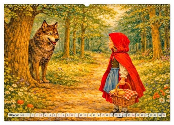 Produktbild: Mein gro&szlig;er M&auml;rchenkalender (hochwertiger Premium Wandkalender 2027 DIN A2 quer), Kunstdruck in Hochglanz