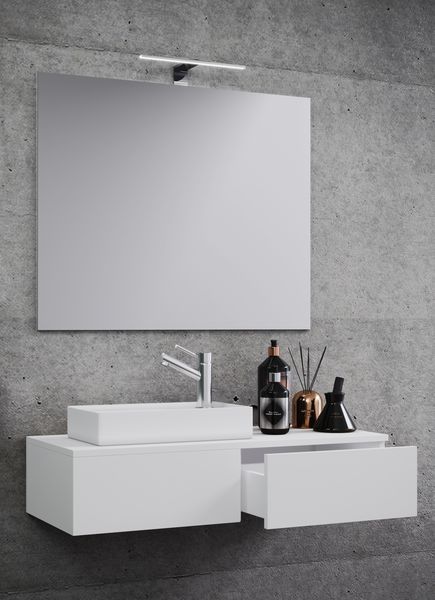Produktbild: 3-tlg G&auml;ste WC Waschplatz Waschtisch Gudas Spiegel