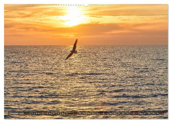 Produktbild: Sonnenunterg&auml;nge an Ostseek&uuml;ste und Bodden (Wandkalender 2026 DIN A2 quer), CALVENDO Monatskalender