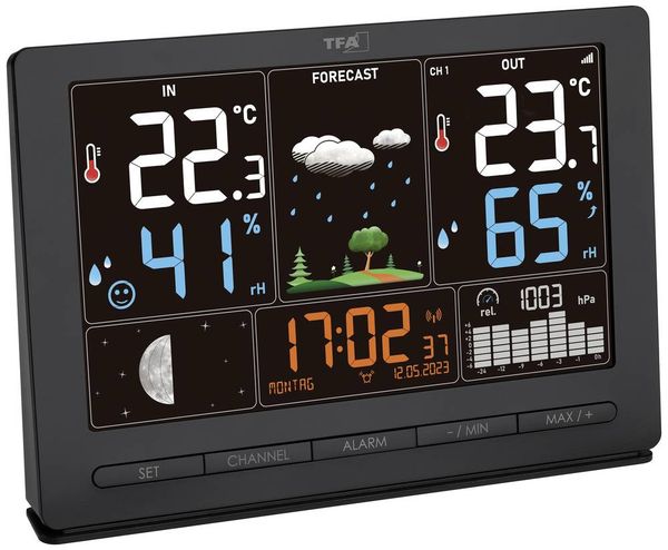 Produktbild: TFA Dostmann SEASON 2 35.1118.01 Funk-Wetterstation Vorhersage f&uuml;r 12 bis 24 Stunden Anzahl Sensoren max. 3 St.