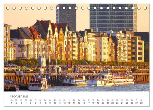 Produktbild: D&uuml;sseldorf - Tradition und Moderne am Rhein (Tischkalender 2026 DIN A5 quer), CALVENDO Monatskalender