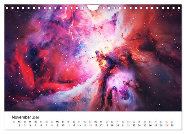 Produktbild: Strahlende Sternennebel (Wandkalender 2026 DIN A4 quer), CALVENDO Monatskalender