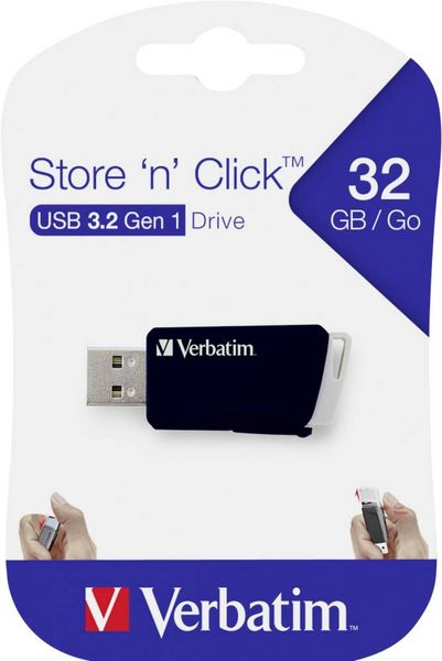 Produktbild: VERBATIM USB 3.2 Drive 32GB Store'n Click, schwarz