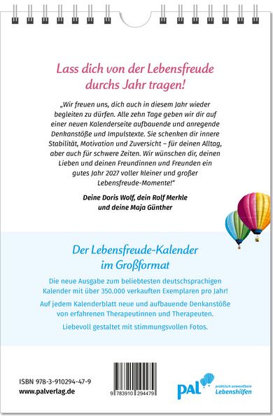 Produktbild: Der Lebensfreude-Kalender 2027 im Gro&szlig;format