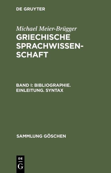 Produktbild: Bibliographie. Einleitung. Syntax