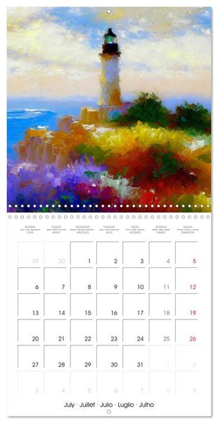 Produktbild: Fantasy lighthouses (Wall Calendar 2026 12 &times; 12 Inch) CALVENDO 12 Month Wall Calendar