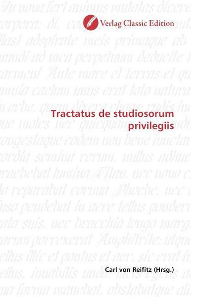 Produktbild: Tractatus de studiosorum privilegiis