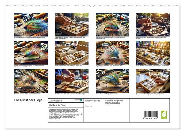 Produktbild: Die Kunst der Fliege (hochwertiger Premium Wandkalender 2026 DIN A2 quer), Kunstdruck in Hochglanz