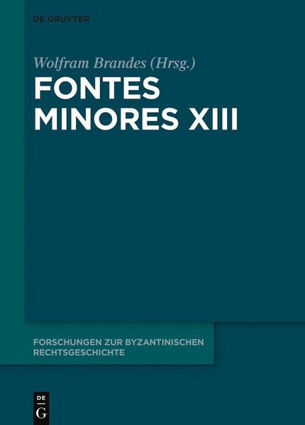 Produktbild: Fontes Minores XIII