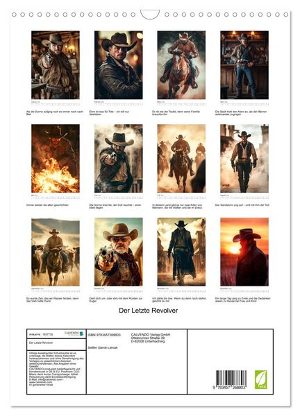 Produktbild: Der Letzte Revolver (Wandkalender 2026 DIN A3 hoch), CALVENDO Monatskalender