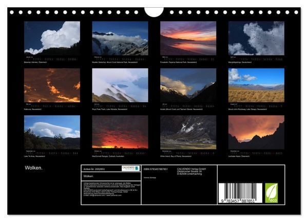 Produktbild: Wolken. (Wandkalender 2026 DIN A4 quer), CALVENDO Monatskalender