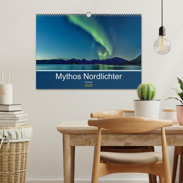 Produktbild: Norwegen - Mythos Nordlichter (Wandkalender 2026 DIN A3 quer), CALVENDO Monatskalender
