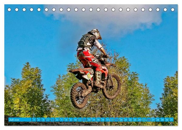 Produktbild: Motocross - mit vollem Risiko (Tischkalender 2026 DIN A5 quer), CALVENDO Monatskalender