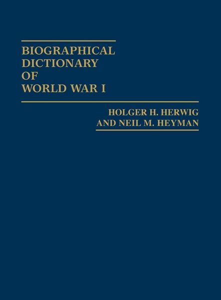 Produktbild: Biographical Dictionary of World War I