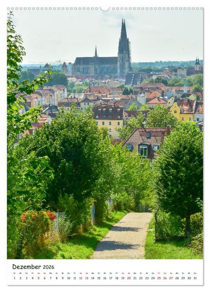 Produktbild: Regensburg G&auml;rten und Stadtparks (Wandkalender 2026 DIN A2 hoch), CALVENDO Monatskalender