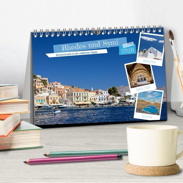 Produktbild: Rhodos und Symi (Tischkalender 2026 DIN A5 quer), CALVENDO Monatskalender
