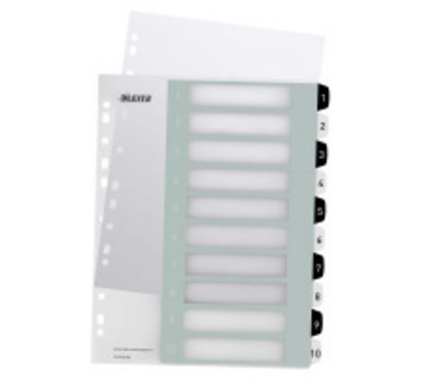 Leitz WOW Register PC PP 1-12 schw/weiß