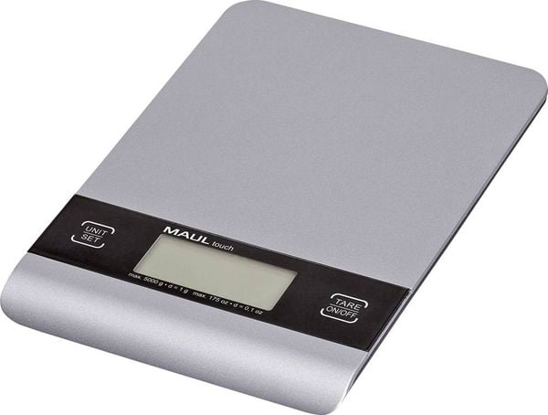 Maul 1635095 Briefwaage Wägebereich (max.) 5000g Ablesbarkeit 1g batteriebetrieben Silber