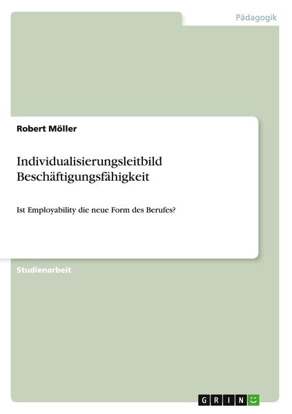 Produktbild: Individualisierungsleitbild Besch&auml;ftigungsf&auml;higkeit